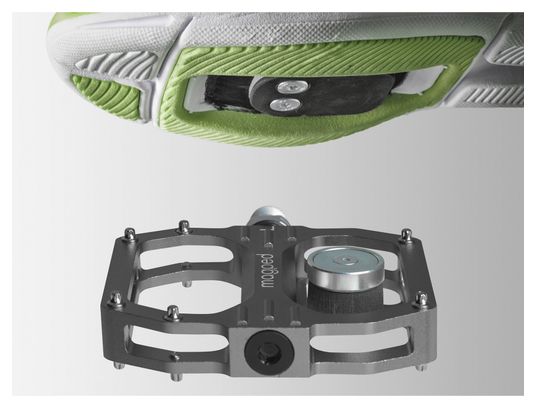 Paar Magped Sport 2 Magnetische Pedalen (Magneet 100N) Grijs