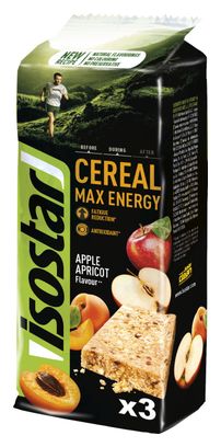 Barres énergétiques Isostar Cereal Max Pomme/Abricot - 3x55g