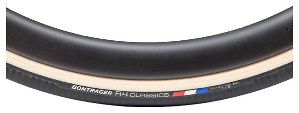 Pneu Route Bontrager R4 Classics Hard-Case Lite 700 mm Tubetype Souple Flancs Beige