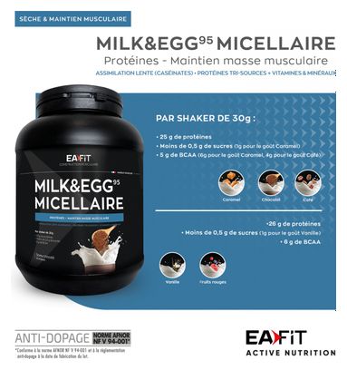EAFIT Melk Ei 95 Micellaire 750g - Vanille