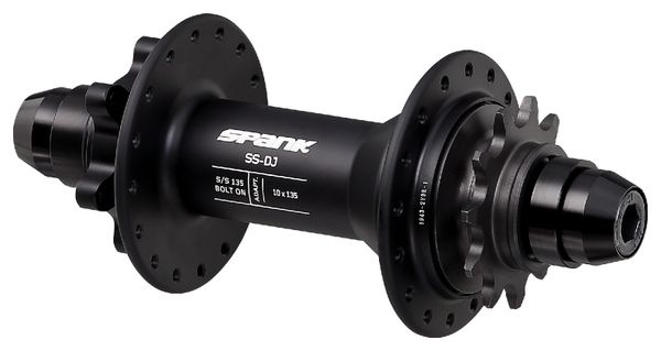 Moyeu Arrière Spank HEX J-Type 102T / R135 Singlespeed / 32 Trous Noir