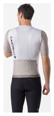 Maillot de manga corta Castelli Corretto blanco/gris para hombre