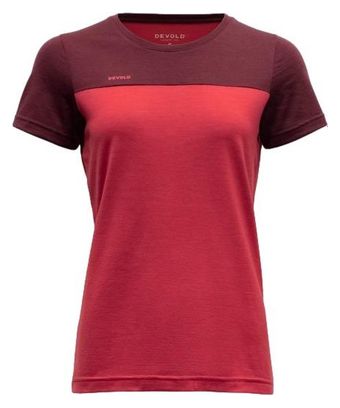Women's Devold Norang Merino T-Shirt Red