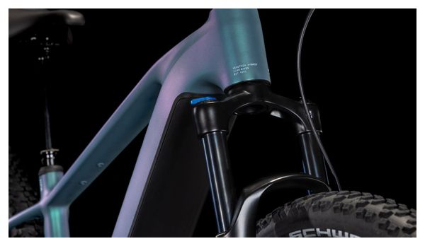 VTT Électrique Semi-Rigide Cube Reaction Hybrid Pro 600 Shimano Deore/Deore XT 12V 600 Wh 29'' Bleu Vert Smaragd 2025