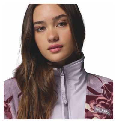 Columbia Donna 1/2 Zip Sequoia Grove Pile Viola Stampato