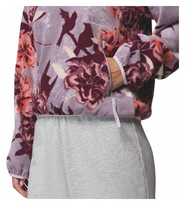 Columbia Donna 1/2 Zip Sequoia Grove Pile Viola Stampato