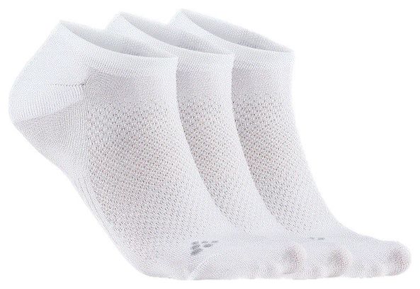 x3 Unisex Craft Core Dry Footies Socks White