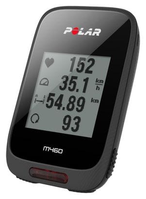 POLAR Fahrradcomputer GPS M460 Schwarz mit Kardiogürtel H10