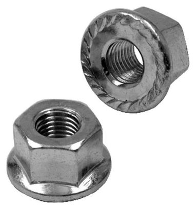 Ecrous rous BMX - diamètre 14 mm - sachet de 10