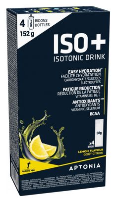 Boisson isotonique Decathlon Nutrition Poudre Iso+ Sachets Citron 4x38g