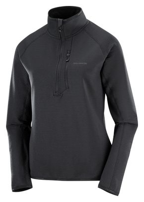 Polaire 1/2 Zip Salomon Essential Lightwarm Noir Femme