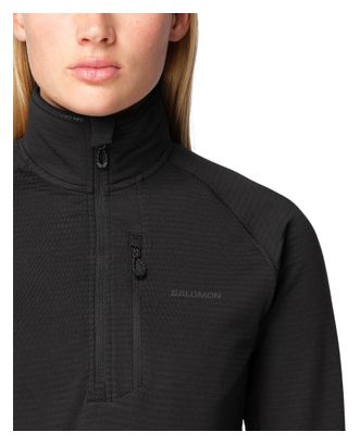 Polaire 1/2 Zip Salomon Essential Lightwarm Noir Femme