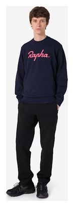 Sweatshirt Rapha Cotton Large Logo Blau/Pink
