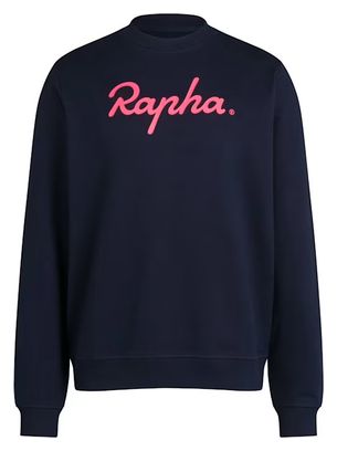 Sweatshirt Rapha Cotton Large Logo Blau/Pink