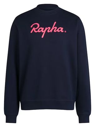 Rapha Coton Large Logo Sweatshirt Blue/Rose