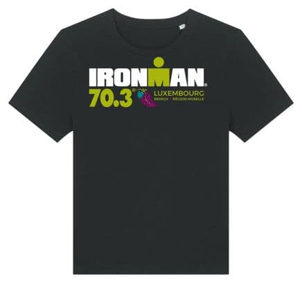 Maglietta a maniche corte nera Ironman 70.3 Luxembourg donna