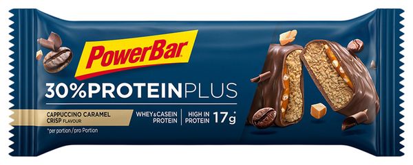 Barre Protéinée Powerbar 30% Protein Plus 55gr Cappuccino Caramel Crisp