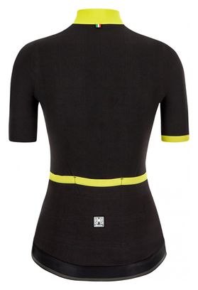 Maillot Manches Courtes Femme Santini Redux Genio Noir
