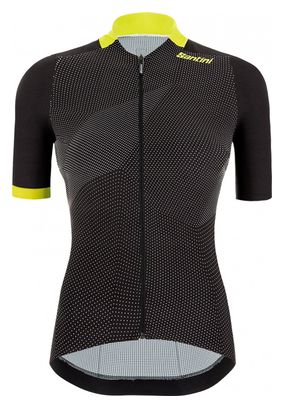 Santini Redux Genio Women Short Sleeve Jersey Black