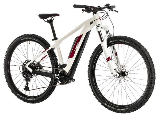 VTT Semi-Rigide Femme Électrique Cube Access Hybrid Pro 500 Sram SX Eagle 12v 29'' Blanc / Rouge 2020