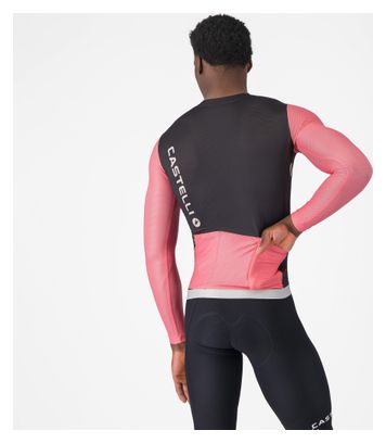 Maglia a maniche lunghe Castelli Corretto Nero/Rosa da uomo