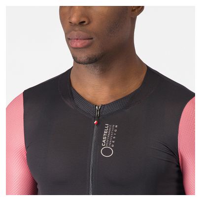 Maglia a maniche lunghe Castelli Corretto Nero/Rosa da uomo