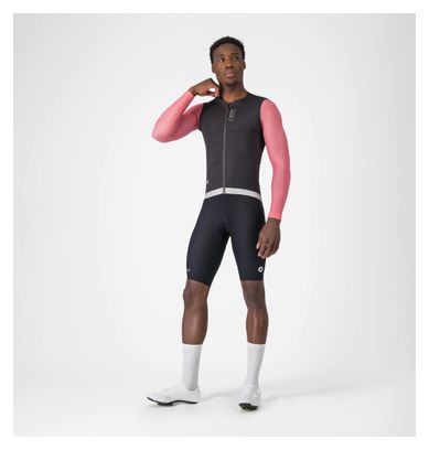 Maglia a maniche lunghe Castelli Corretto Nero/Rosa da uomo