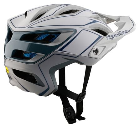 Troy Lee Designs A3 Mips Uno Pinstripe Light Grey MTB Helmet