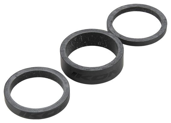 Entretoises de Direction Ikon Carbone 1-1/8'' 3-5-10mm Noir