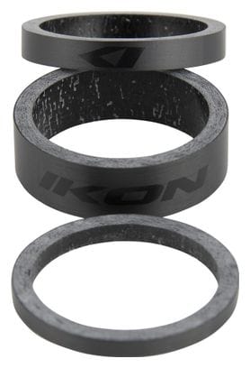 Entretoises de Direction Ikon Carbone 1-1/8'' 3-5-10mm Noir