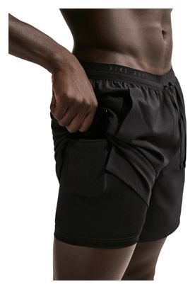 Short 2-en-1 Nike Stride 7in Noir Homme