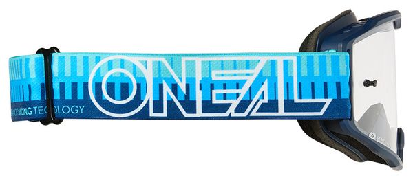 O'Neal B-10 Maschera MTB a strisce blu/chiaro