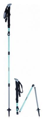 Pair of Lacal Quick stick compact aluminum hiking poles Blue