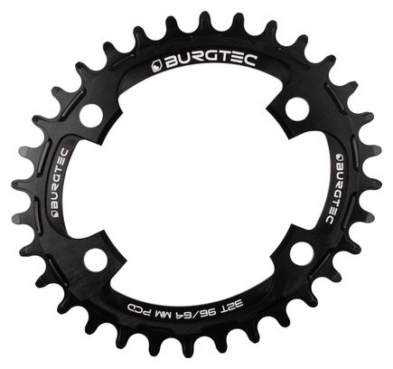Burgtec Kettenblatt Oval Dick Dünne PCD 96/64 Schwarz