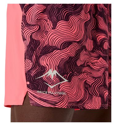 Asics Fujitrail All Over Print 5-inch Red Men's Shorts