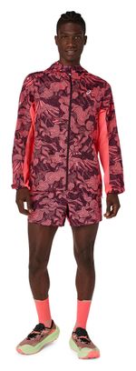 Asics Fujitrail All Over Print 5-inch Red Men's Shorts