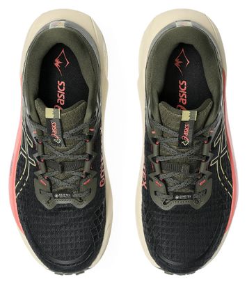 Chaussures Trail Asics Gel-Trabuco 13 GTX Noir/Kaki/Rose Femme