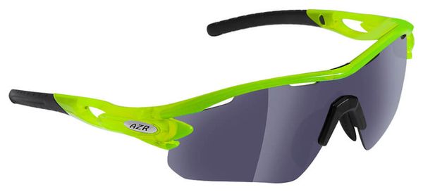 Sports glasses AZR TOUR RX CRYSTAL BOX GREEN FLUO + 2 SCREENS