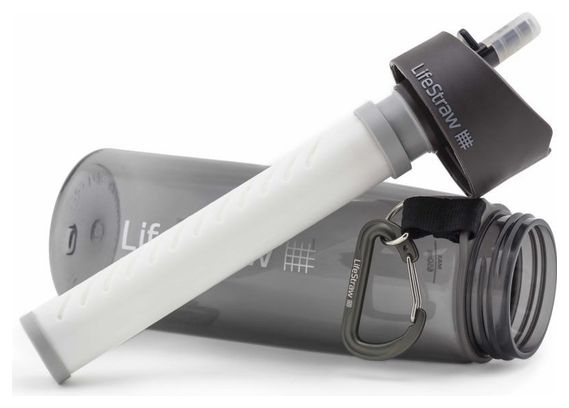 LifeStraw Go2  filtre d'eau bouteille avec paille de filtre intégrée gris
