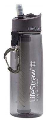 LifeStraw Go2  filtre d'eau bouteille avec paille de filtre intégrée gris