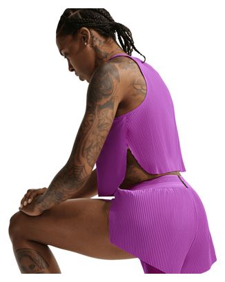 Camiseta sin mangas corta Nike AeroSwift morada para mujer