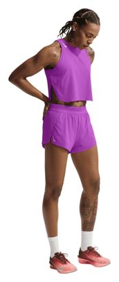 Camiseta sin mangas corta Nike AeroSwift morada para mujer