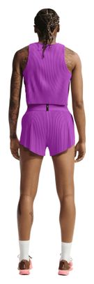 Camiseta sin mangas corta Nike AeroSwift morada para mujer