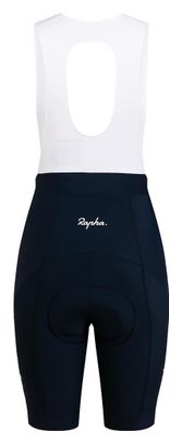 Culote corto con tirantes Rapha Core azul oscuro/blanco para mujer