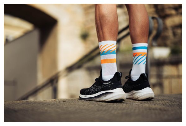 Incylence Disrupts Running Socks White/Blue/Orange