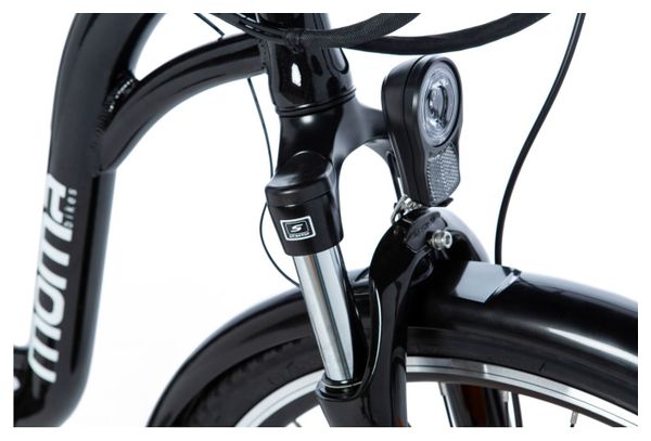 Bicicletta Elettrica di Passeggio, E-28' Moma Bikes, Alluminio, SHIMANO 7V, Freni a Disco Bat. Ion Litio 36V 16Ah
