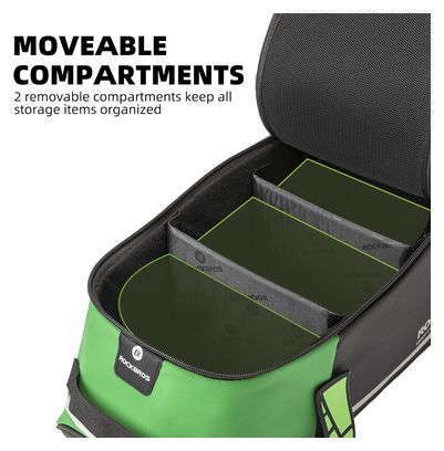 Sacoche de porte-bagages arrière 4 L  étanche et réfléchissante