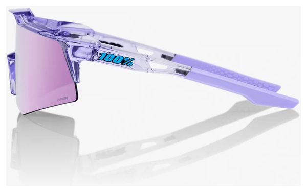 100% Speedcraft XS Clear Violet Goggles - HiPER Purple Mirror Lens