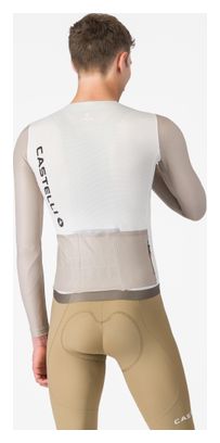 Maglia a maniche lunghe Castelli Corretto bianco/grigio da uomo
