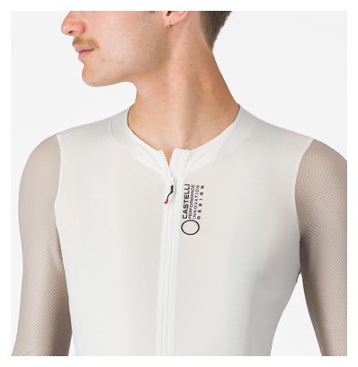 Maglia a maniche lunghe Castelli Corretto bianco/grigio da uomo